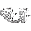 Prime-Line 3 in. x 1-1/2 in. Keeper, Chain Door Guard, Cast Bronze Alloy Plates Single Pack SE 25300